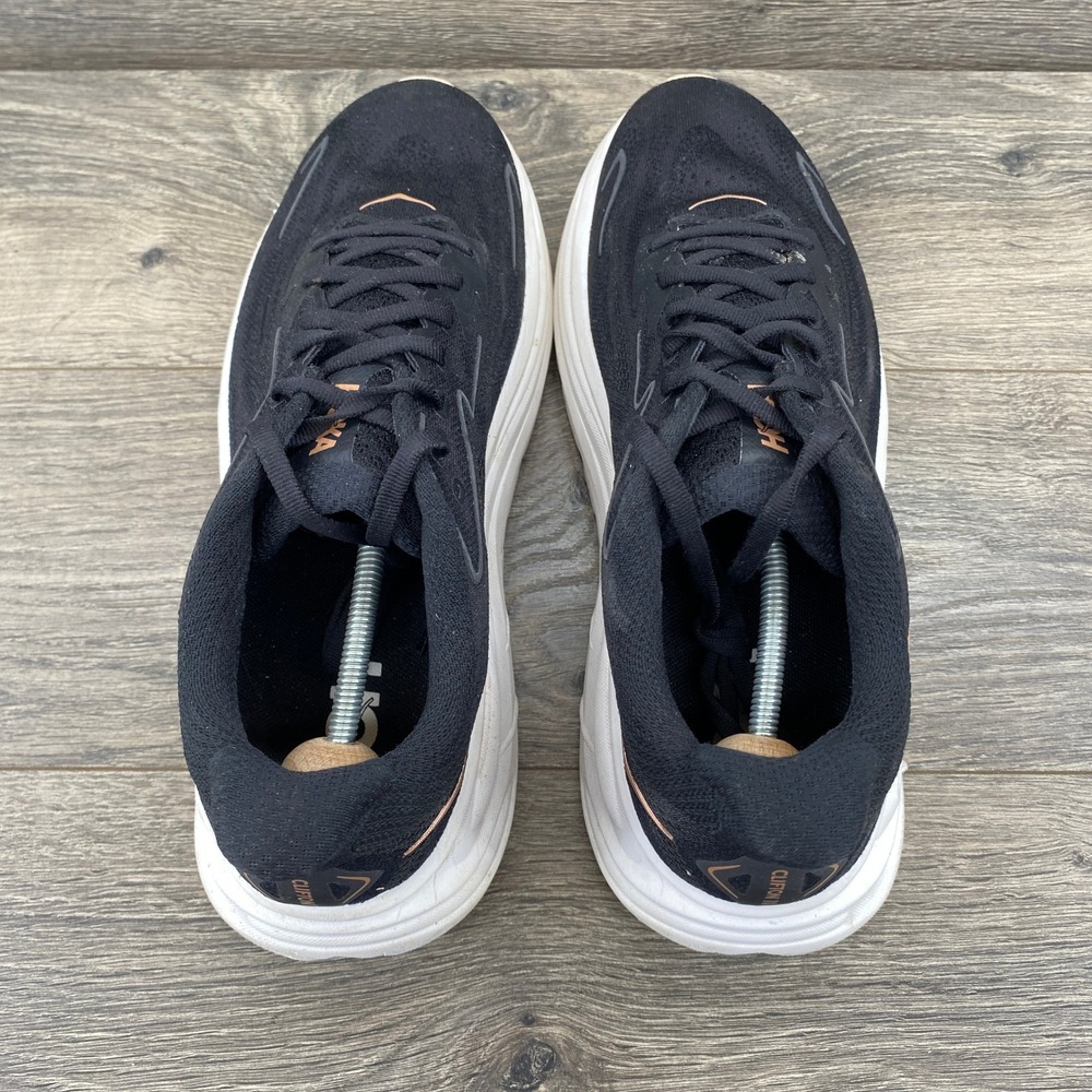 Hoka Women's Sneakers Black with Rose Gold Logo - Picture 10 of 13